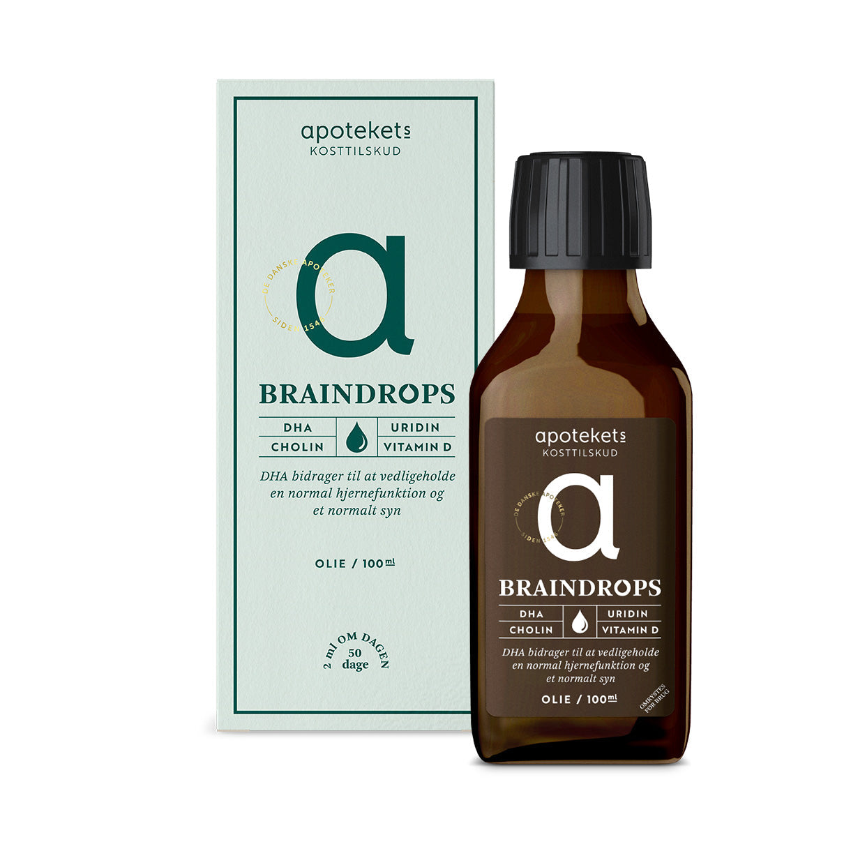 BrainDrops Olie - 6 mdr. forbrug